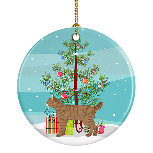 Buy this Highlander Lynx Cat Christmas Ceramic Ornament