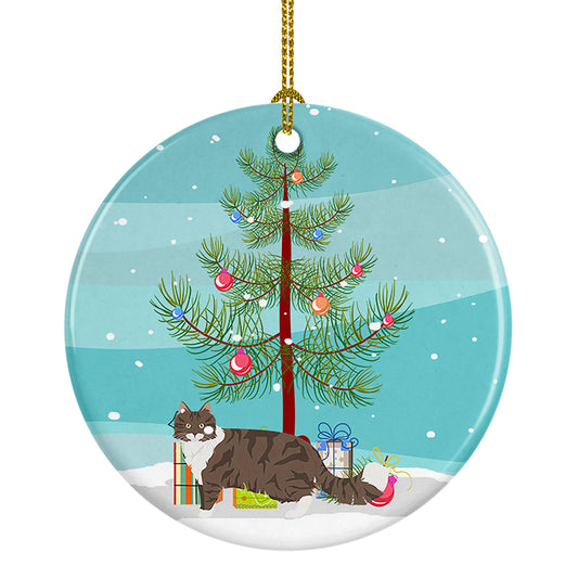 Buy this Norwegian Forest Cat Christmas Ceramic Ornament