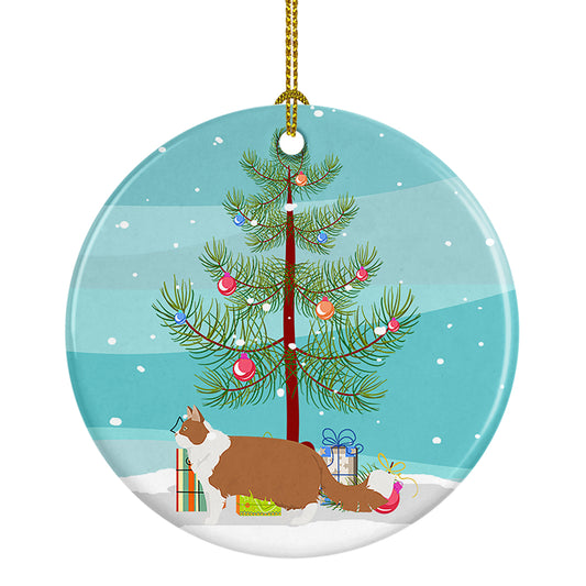 Buy this Norwegian Forest Cat Christmas Ceramic Ornament