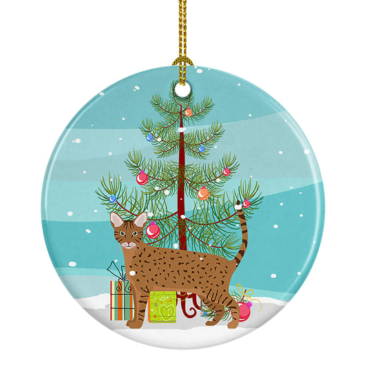 Buy this Ocicat Cat Christmas Ceramic Ornament