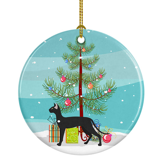 Buy this Oriental Shorthair Cat Christmas Ceramic Ornament
