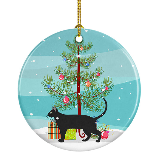 Buy this Pantherette Cat Christmas Ceramic Ornament
