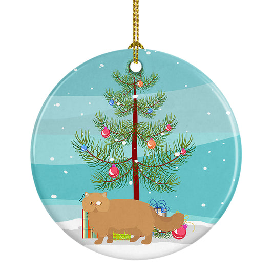 Buy this Persian Modern Cat Christmas Ceramic Ornament