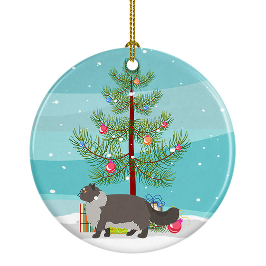 Buy this Persian Modern Cat Christmas Ceramic Ornament