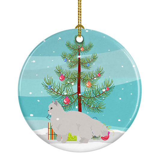 Buy this White Persian Traditional Cat Christmas Ceramic Ornament