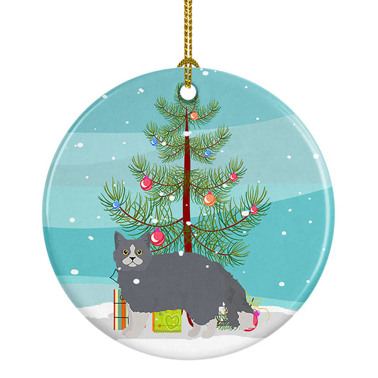 Buy this Selkirk Rex Cat Christmas Ceramic Ornament