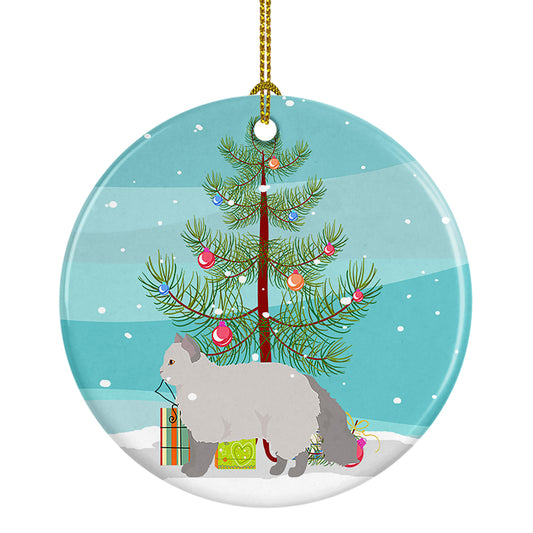 Buy this Selkirk Rex Cat Christmas Ceramic Ornament