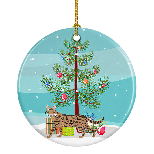 Buy this Serengeti Cat Christmas Ceramic Ornament