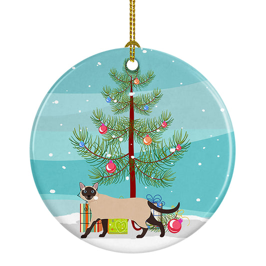 Buy this Siamese Traditional Cat Christmas Ceramic Ornament