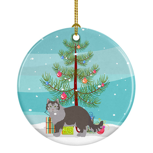 Buy this Siberian Forest Cat Christmas Ceramic Ornament