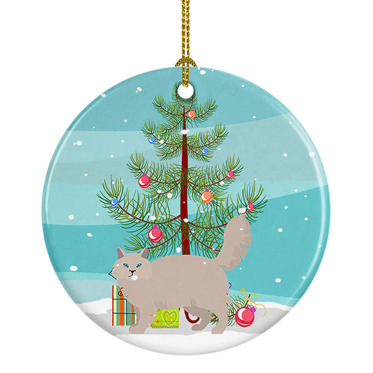 Buy this Siberian Forest Cat Christmas Ceramic Ornament
