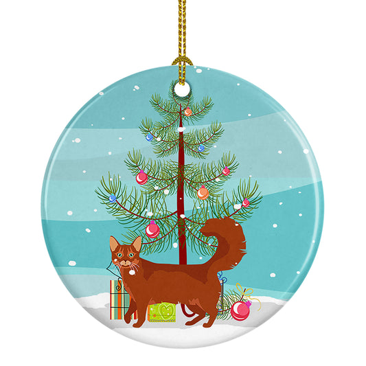 Buy this Somali Cat Christmas Ceramic Ornament
