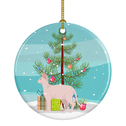 Buy this Sphynx Cat Christmas Ceramic Ornament