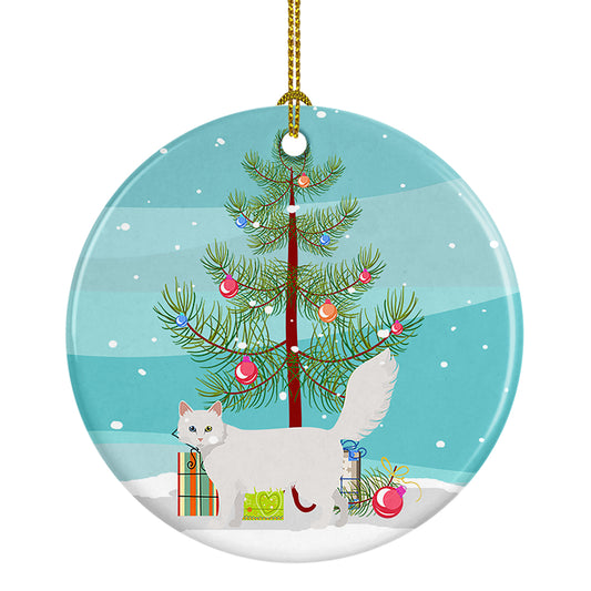 Buy this Turkish Angora Cat Christmas Ceramic Ornament