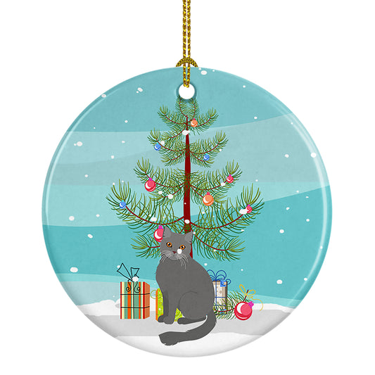 Buy this British Semi Longhair Cat Christmas Ceramic Ornament