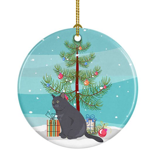 Buy this British Shorthair Cat Christmas Ceramic Ornament