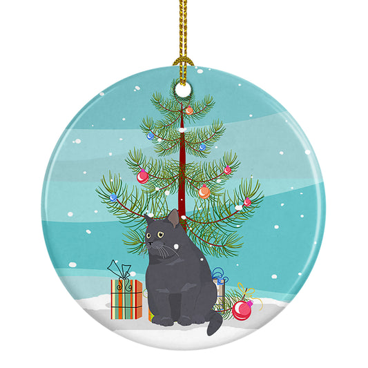 Buy this British Shorthair Cat Christmas Ceramic Ornament