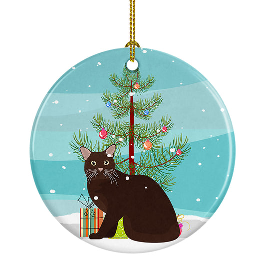Buy this Burmese Cat Christmas Ceramic Ornament