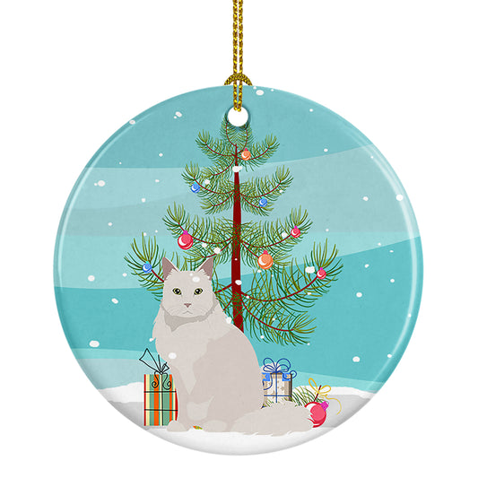 Buy this Chantilly Tiffany Cat Christmas Ceramic Ornament