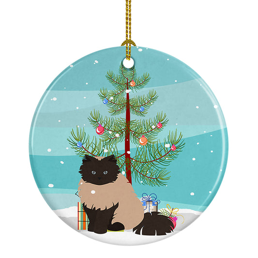 Buy this Colorpoint Persian Hymalayan Cat Christmas Ceramic Ornament