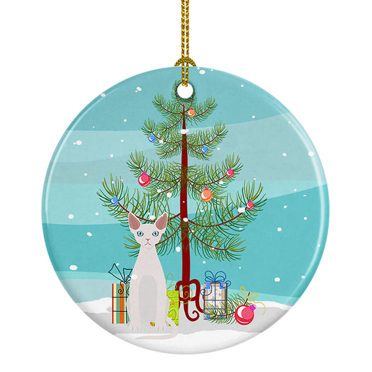 Buy this Devon Rex Cat Christmas Ceramic Ornament