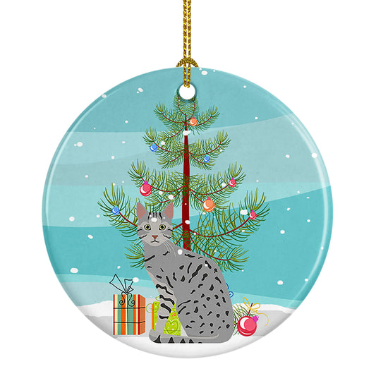 Buy this Egyptian Mau Cat Christmas Ceramic Ornament