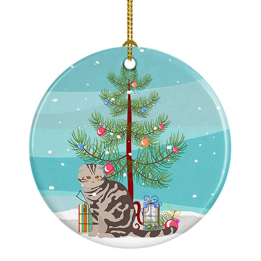 Buy this Foldex Exotic Fold Cat Christmas Ceramic Ornament