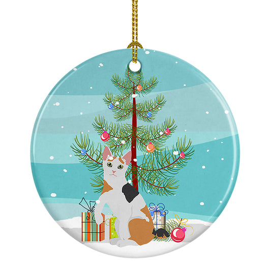 Buy this Japanese Bobtail Cat Christmas Ceramic Ornament