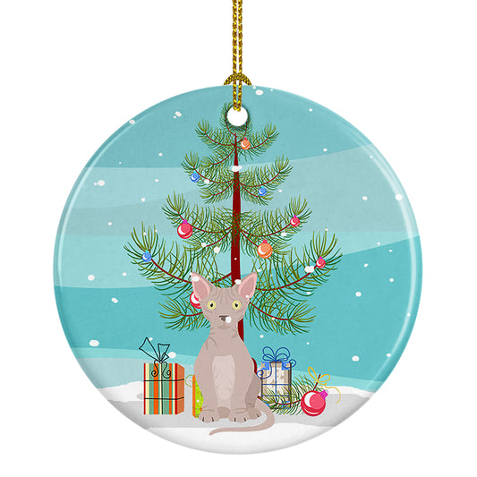Buy this Minskin Cat Christmas Ceramic Ornament