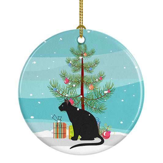 Buy this Ojos Azules Cat Christmas Ceramic Ornament