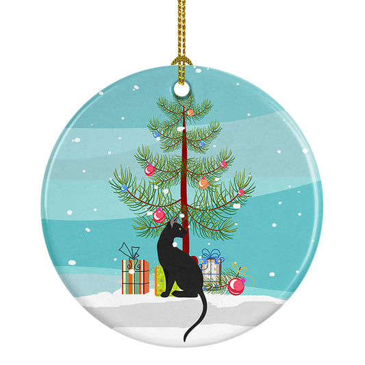 Buy this Pantherette Cat Christmas Ceramic Ornament