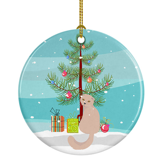 Buy this Scottish Fold Cat Christmas Ceramic Ornament