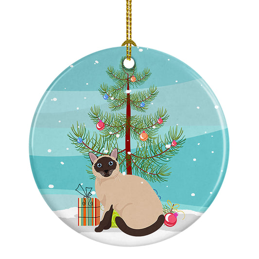 Buy this Siamese Traditional Cat Christmas Ceramic Ornament