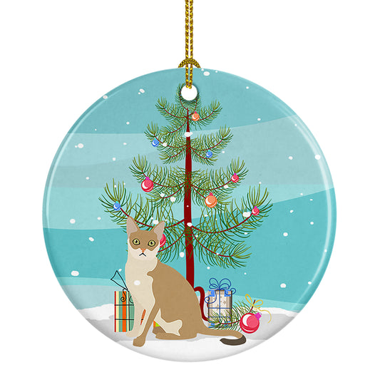 Buy this Singapura Cat Christmas Ceramic Ornament