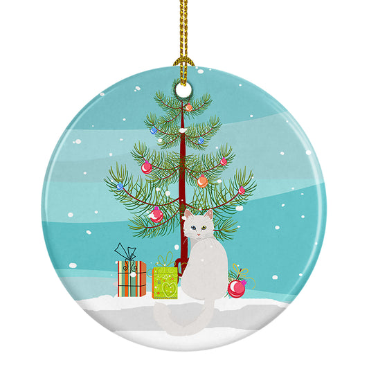 Buy this Turkish Angora Cat Christmas Ceramic Ornament
