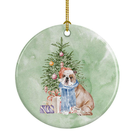 Buy this Bulldog, English Bulldog #2 Christmas Presents and Tree Ceramic Ornament