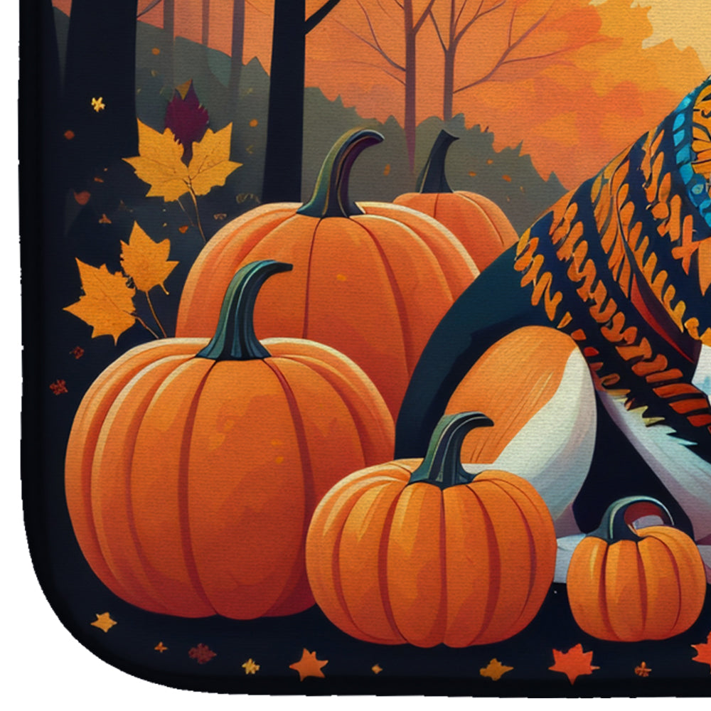 Basenji Fall Dish Drying Mat