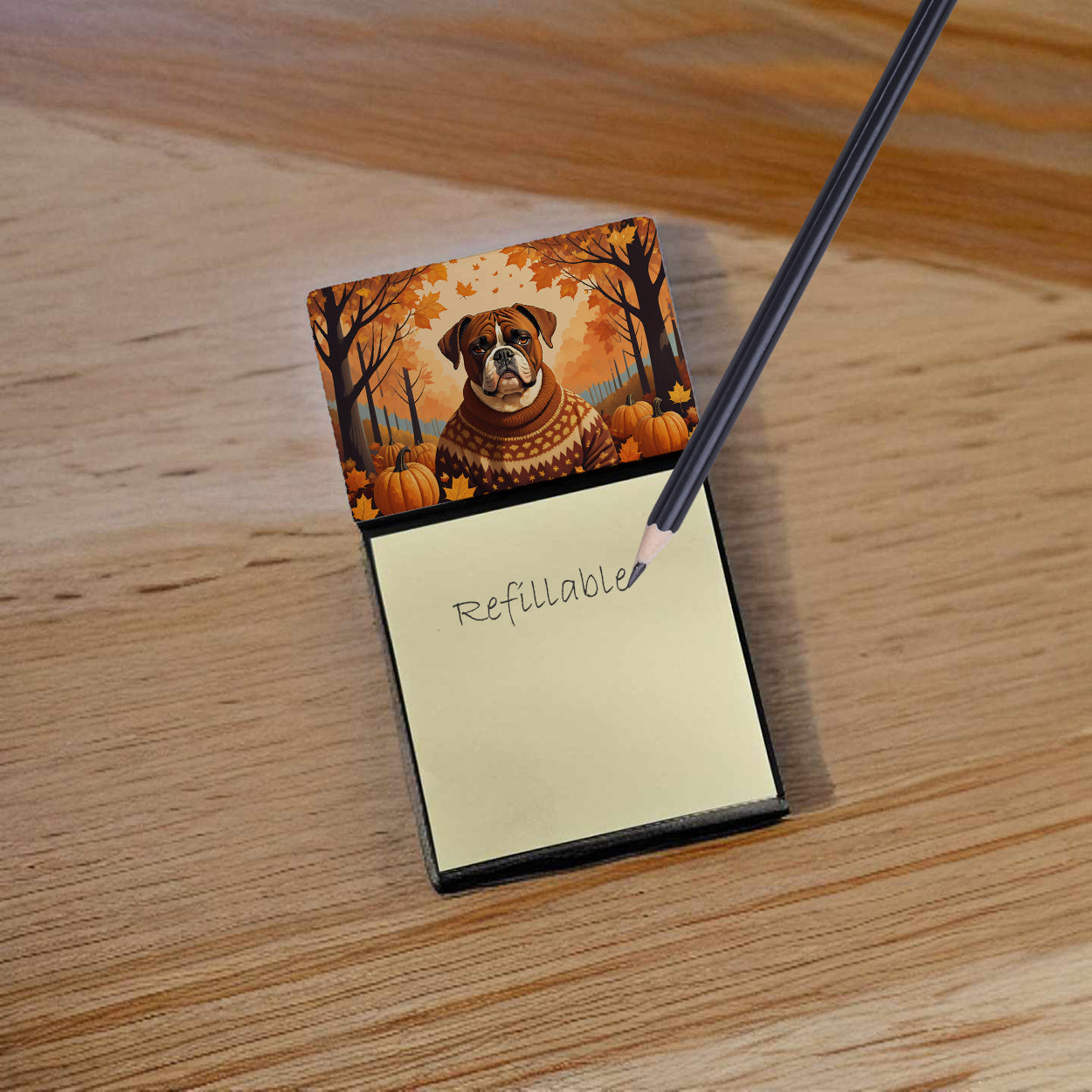 Boxer Fall Sticky Note Holder