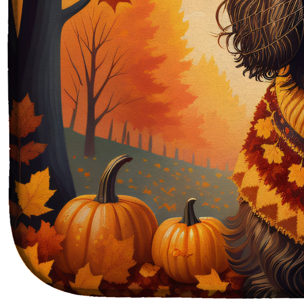 Boykin Spaniel Fall Dish Drying Mat