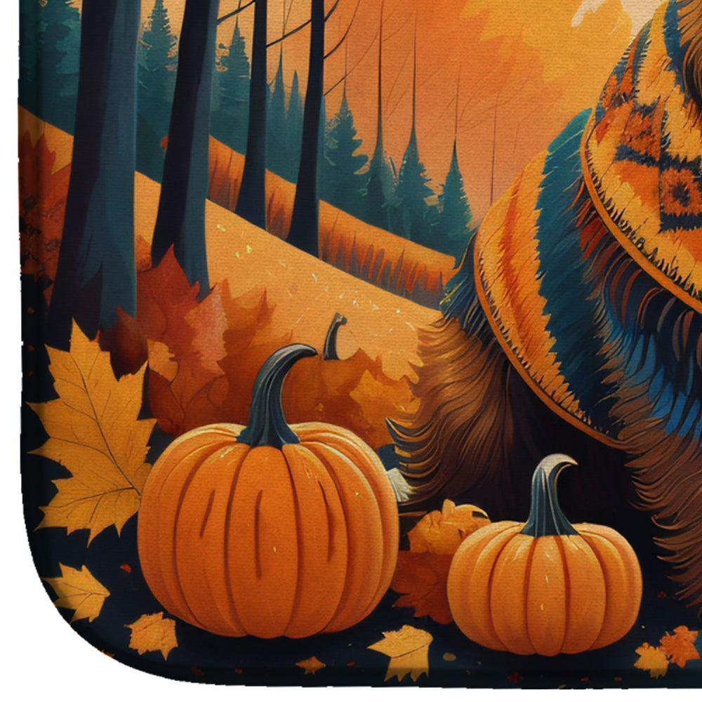 Briard Fall Dish Drying Mat