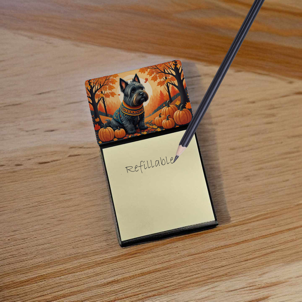 Scottish Terrier Fall Sticky Note Holder