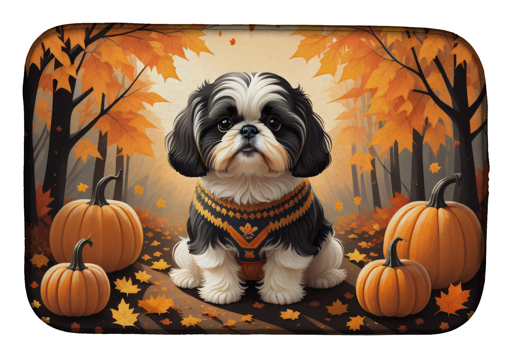 Buy this Shih Tzu Fall Dish Drying Mat