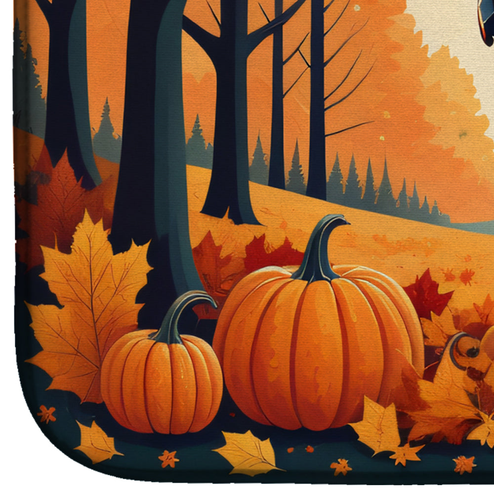 Vizsla Fall Dish Drying Mat
