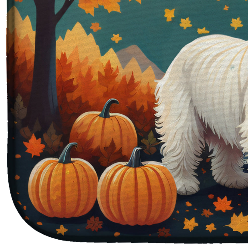 Westie Fall Dish Drying Mat