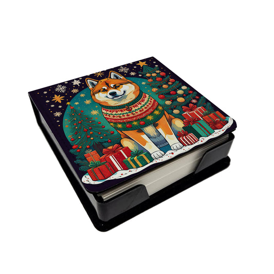 Buy this Akita Christmas PU Leather Note Paper Holder