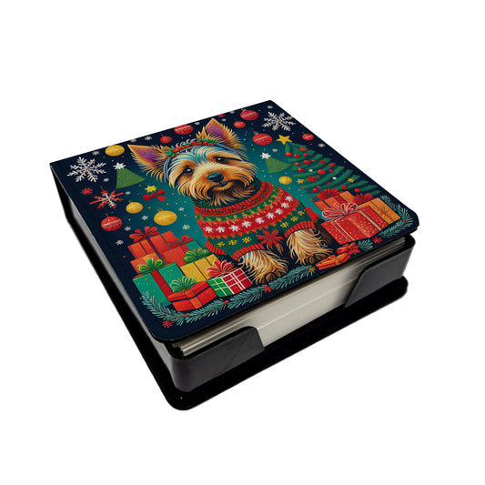 Buy this Australian Terrier Christmas PU Leather Note Paper Holder