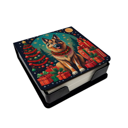 Buy this Belgian Tervuren Christmas PU Leather Note Paper Holder