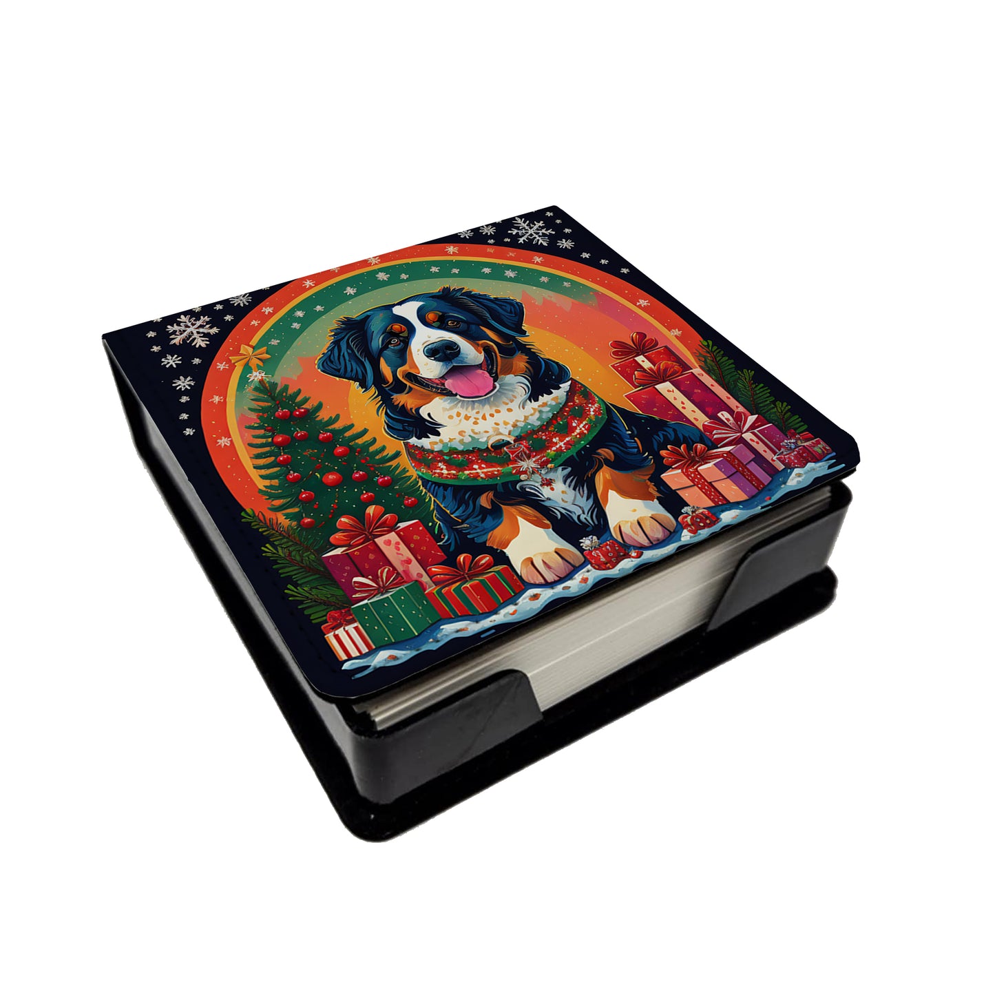 Buy this Bernese Mountain Dog Christmas PU Leather Note Paper Holder