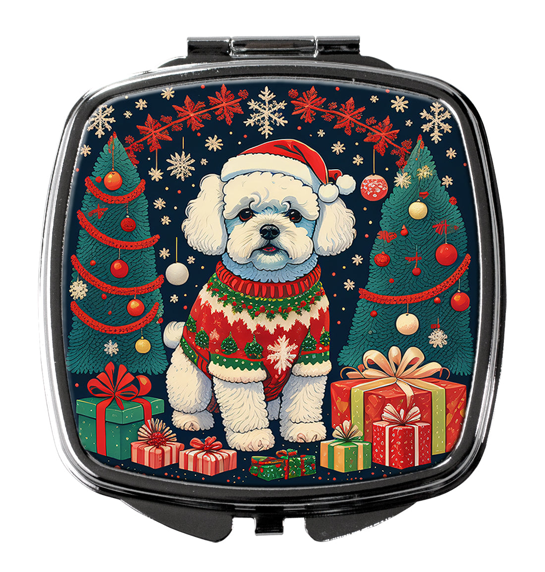 Buy this Bichon Frise Christmas Compact Mirror