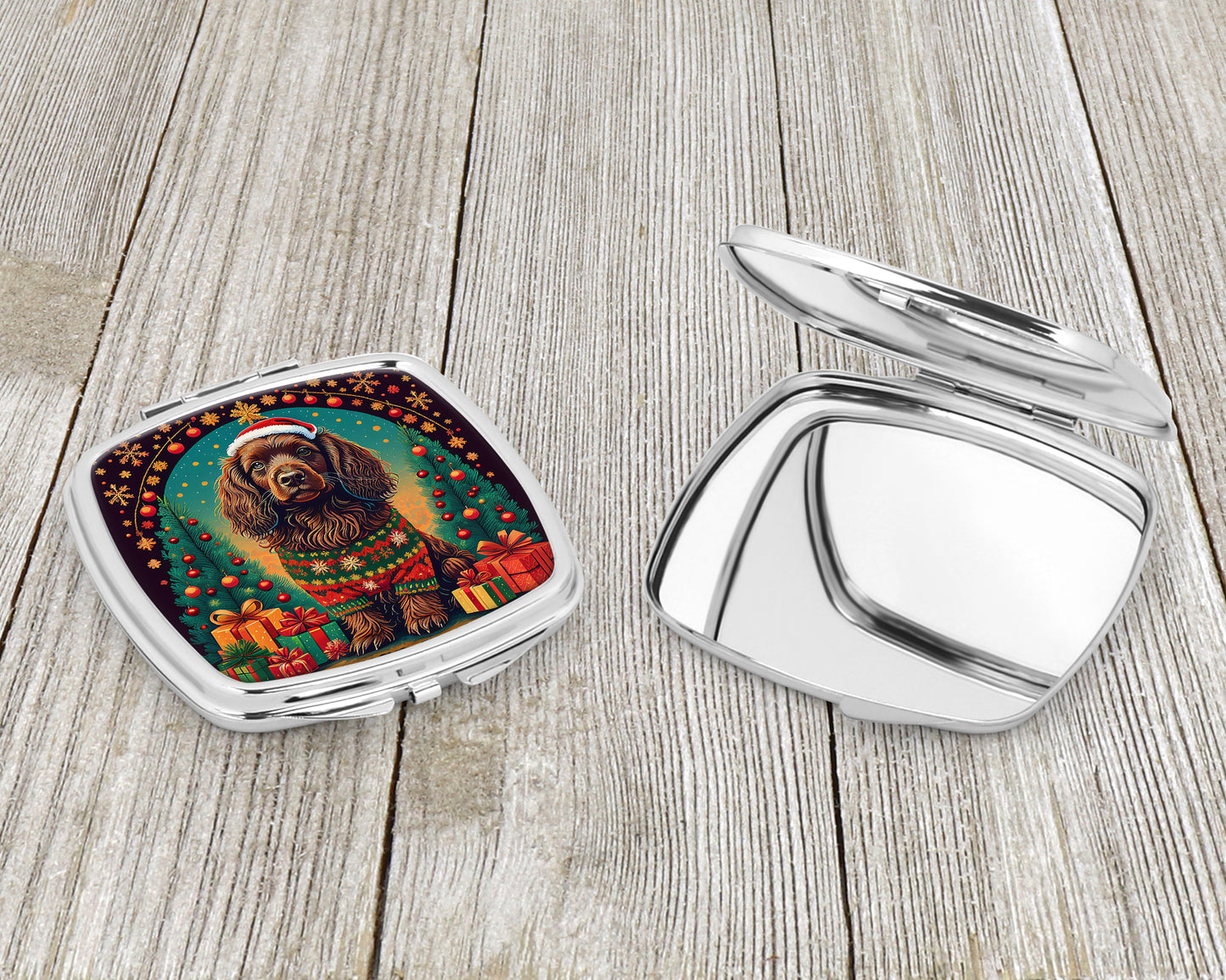 Boykin Spaniel Christmas Compact Mirror